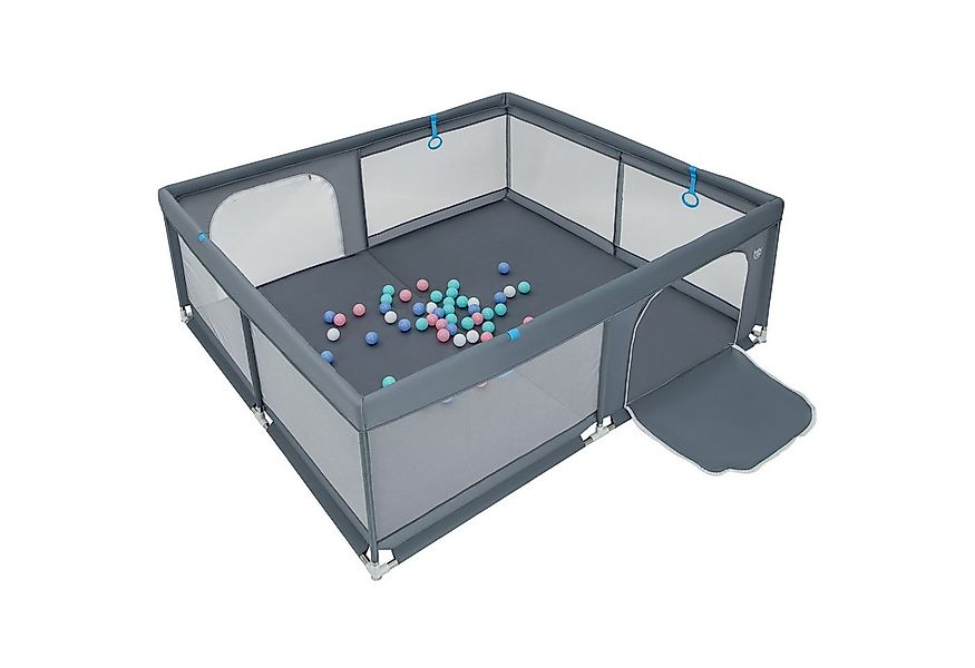 COSTWAY Laufstall Baby Laufgitter, 200 x 180cm, mit 50 Bällen günstig online kaufen