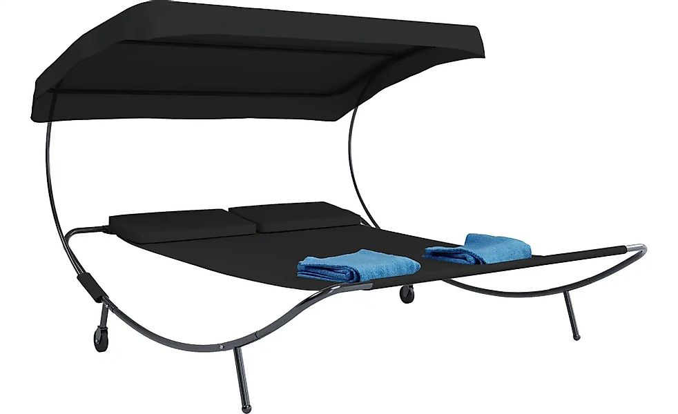 Doppelliege   ¦ schwarz ¦ Maße (cm): B: 182 H: 137 Garten > Gartenmöbel > G günstig online kaufen