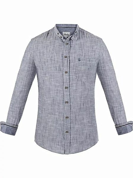 FUCHS Trachtenhemd Hemd Stefan blau mit Stehkragen günstig online kaufen