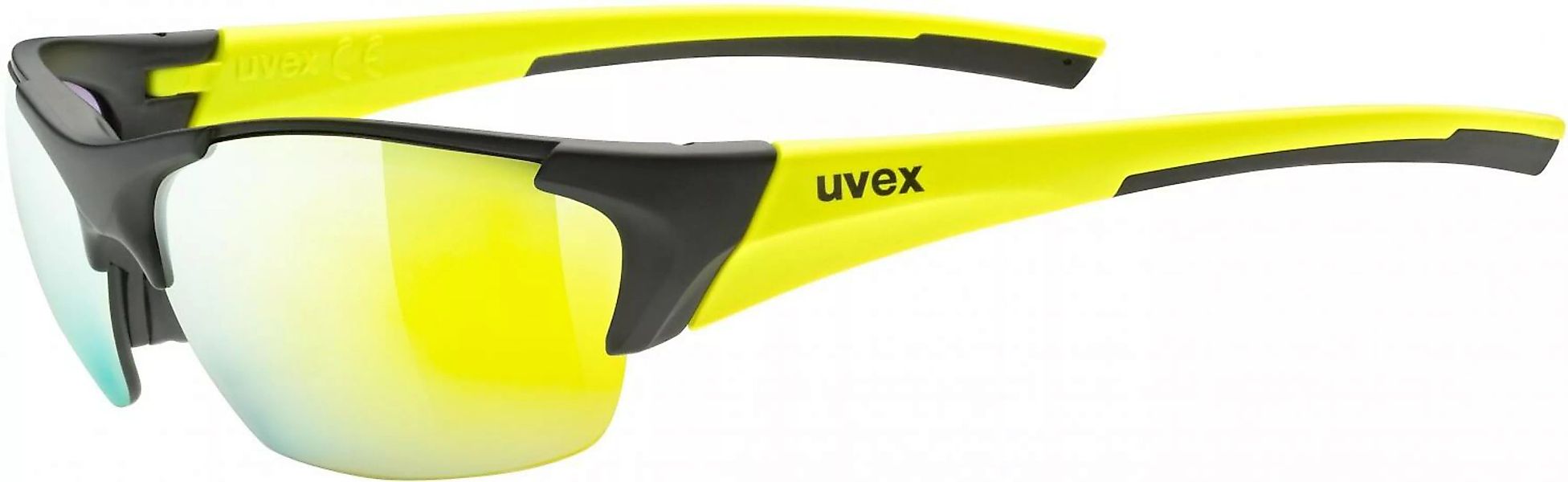 uvex Blaze III Sonnenbrille (Farbe: 2616 black mat/yellow, mirror yellow (S günstig online kaufen