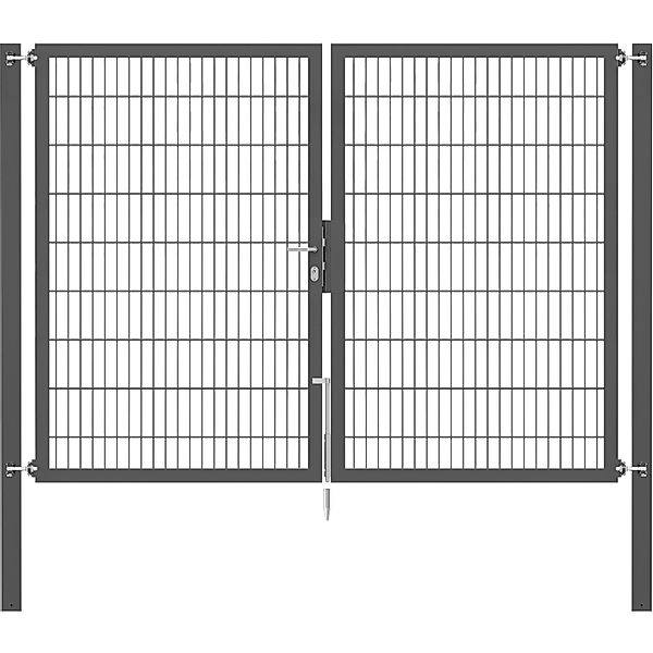 Doppeltor Flexo Plus 250 cm x 180 cm Pfosten 80 cm x 80 cm Anthrazit günstig online kaufen
