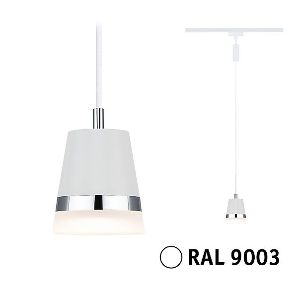 Paulmann "URail Pendel Cone GU10 max. 10W dimmbar 230V Signalweiß" günstig online kaufen