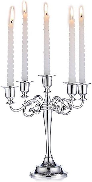 LuxusKollektion Kandelaber Aluminum Kerzenständer Silber Esstisch günstig online kaufen