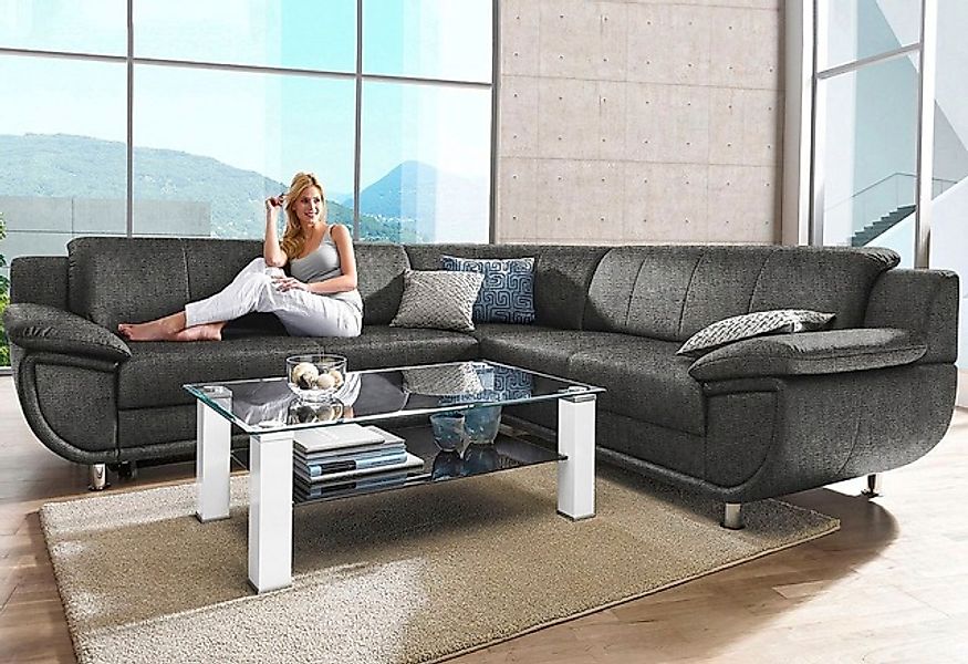 TRENDMANUFAKTUR Ecksofa »Rondo wahlweise mit Schlaffunktion, bequeme Armleh günstig online kaufen