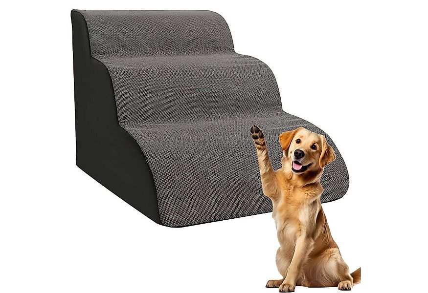 OKWISH Hunderampe 3-Stufig Hundetreppe Haustiertreppe Hunde Treppe Katzentr günstig online kaufen