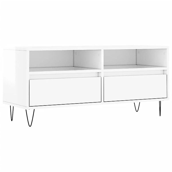 vidaXL TV-Schrank Hochglanz-Weiß 100x34,5x44,5 cm Holzwerkstoff 831238 günstig online kaufen