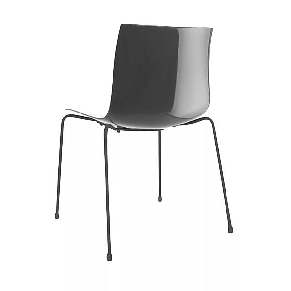 Arper - Catifa 46 0251 Stuhl zweifarbig Gestell schwarz - weiß/schwarz/Auße günstig online kaufen