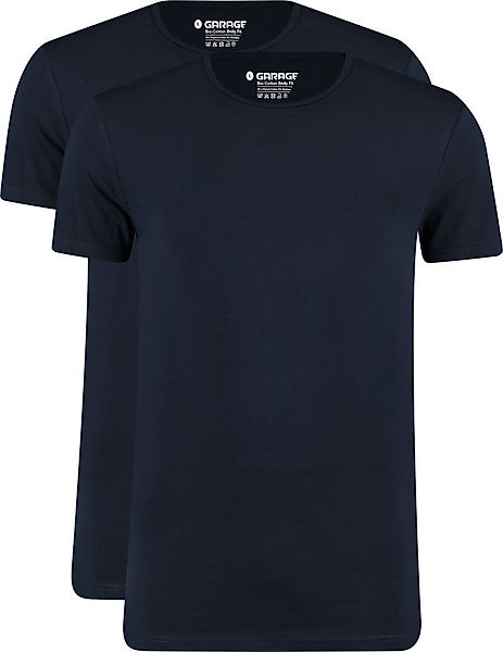 Garage 2-Pack Basic T-shirt Bio Dunkelblau - Größe L günstig online kaufen