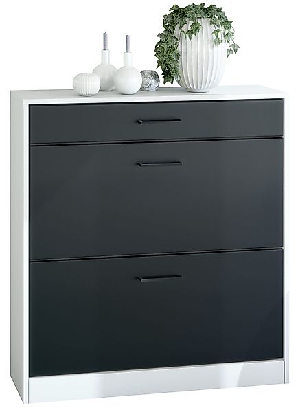 Vladon Schuhschrank Elvas (Schuhkipper, für 16 Paar Schuhe mit 2 Klappen un günstig online kaufen