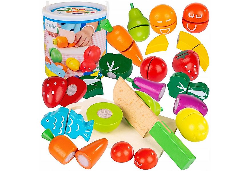 kinderplay Spielküche Holz Schneide Set Obst Gemüse – Lernspaß – Kinderküch günstig online kaufen