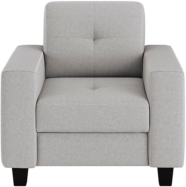 Places of Style Sessel "Varese", Kreuznaht in beige günstig online kaufen