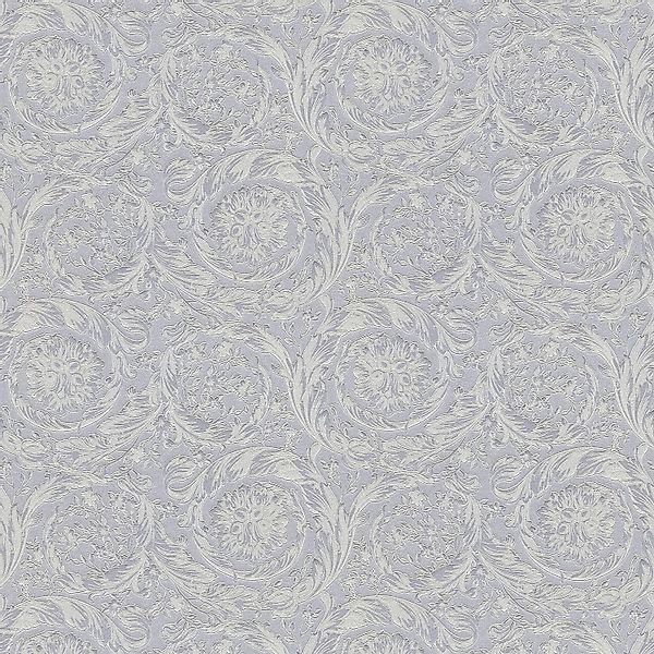 PROFHOME 366924-GU Exklusive Luxus Tapete Barock glänzend Silber Grau 7,035 günstig online kaufen