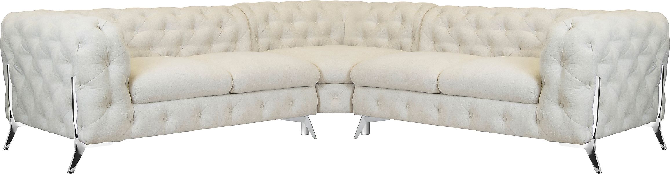 Home affaire Chesterfield-Sofa »Amaury L-Form« Chesterfield-Optik, Breite/T günstig online kaufen