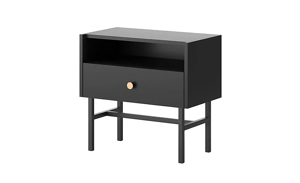 Selsey Nachtkommode mit schwarzem Kufengestell Divenos ¦ schwarz ¦ Maße (cm günstig online kaufen