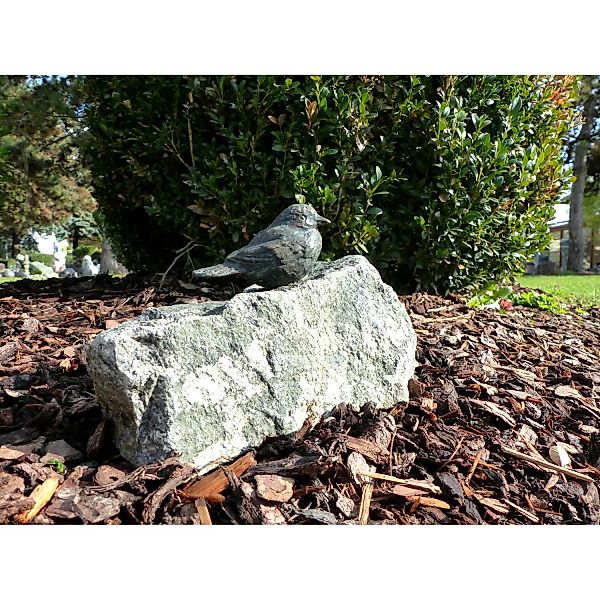 Deko-Figur Vogel Bronze auf Granitstein 10 cm günstig online kaufen
