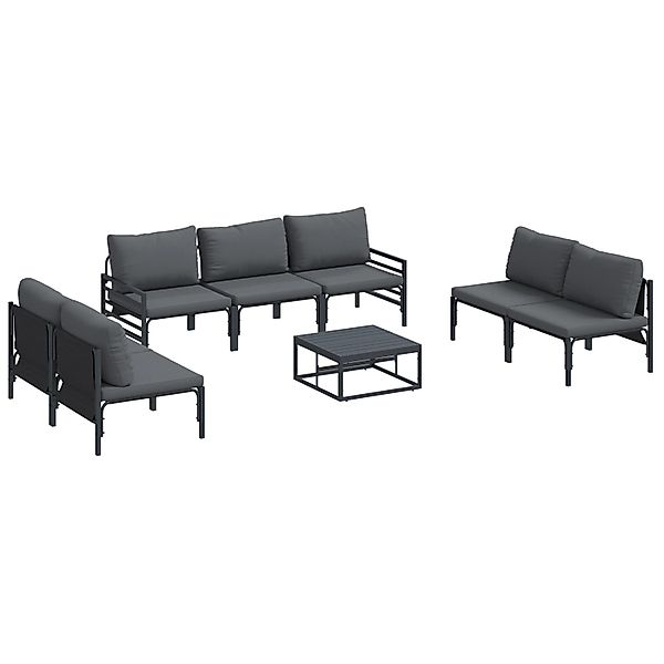 vidaXL Garten-Sofa-Set 8-Tlg Anthrazit Stahl 3378982 günstig online kaufen