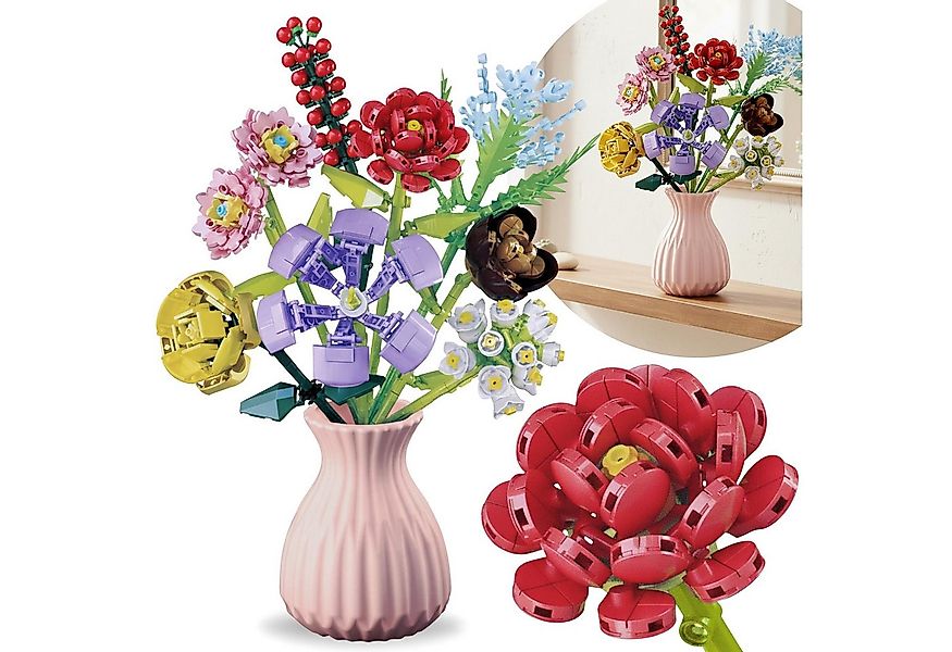 Sarcia.eu Blumenstrauß aus Bausteinen, kompatibel mit LEGO, 8 Blumen, 709 T günstig online kaufen