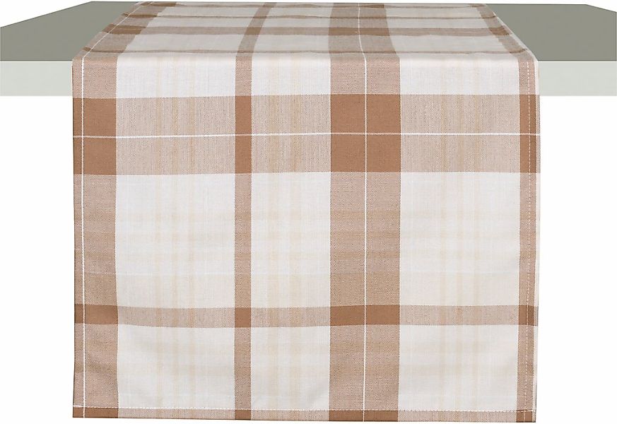 my home Tischläufer "Candise" verschiedene Größen, modern, Karo, Tischband, günstig online kaufen