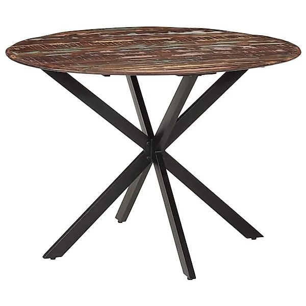 vidaXL Esstisch Ø110x78 cm Altholz Massiv und Stahl 338455 günstig online kaufen