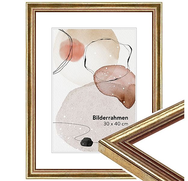 WANDStyle Bilderrahmen H400, Gold, aus Massivholz im Stil Antik günstig online kaufen