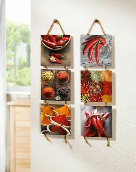 HOME Living Wandhänger SPAR-SET 2x Spicy Dekoanhänger bunt günstig online kaufen