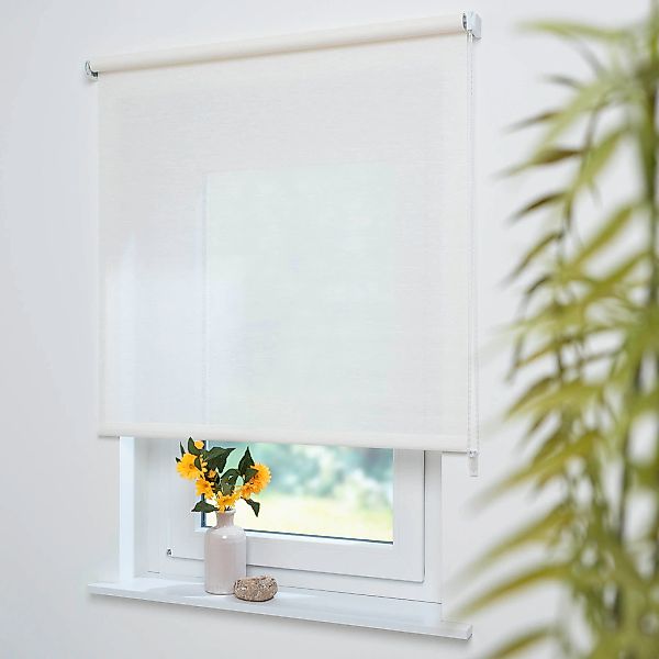 Liedeco Seitenzugrollo "Dekor Struktur" Lichtschutz mit Bohren günstig online kaufen