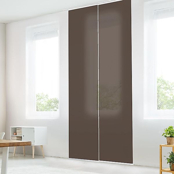 Bilderdepot24 Schiebegardine modern Flächenvorhang blickdicht Cacao, günstig online kaufen