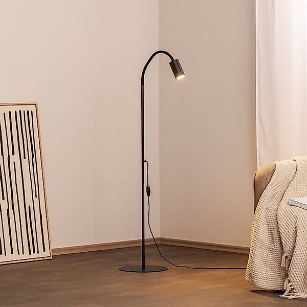 Stehleuchte Eye Flex mit flexiblem Arm, schwarz günstig online kaufen