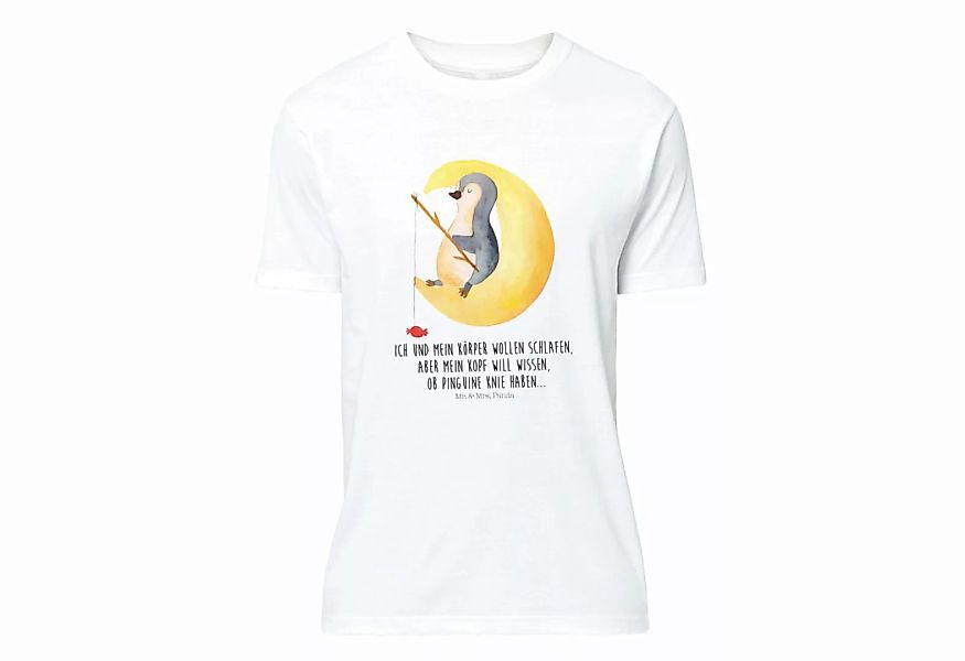 Mr. & Mrs. Panda T-Shirt Pinguin Mond - Weiß - Geschenk, Nachtruhe, Tshirt, günstig online kaufen