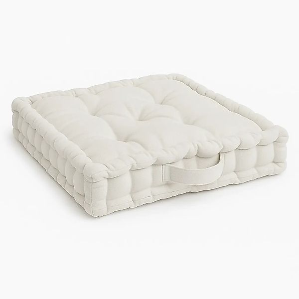 Beautissu Mila Stuhlkissen 50x50x10cm Natur günstig online kaufen