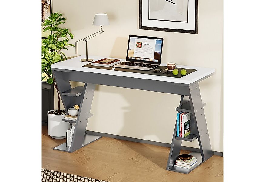 KLAM HOME Schreibtisch Einfacher Schreibtisch, Schreibtisch mit X-förmiger günstig online kaufen