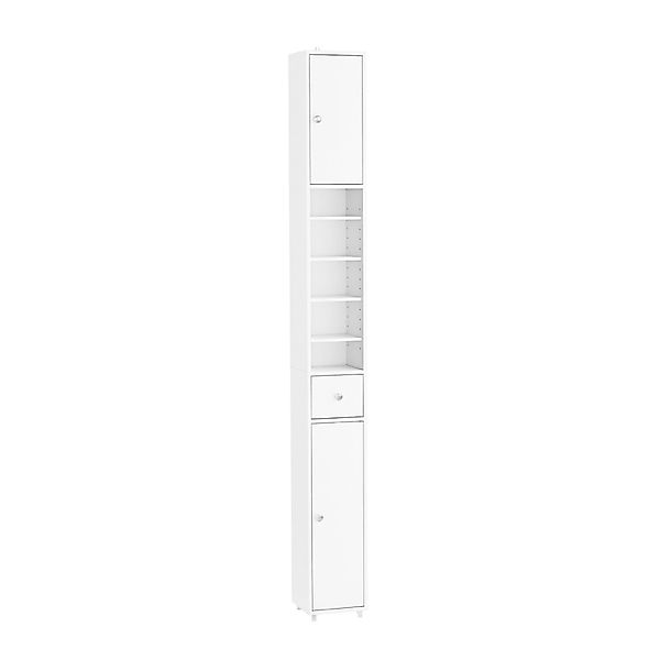 SoBuy Badezimmerschrank Hochschrank Badregal mit 6 Einlegeböden 20x180x20cm günstig online kaufen