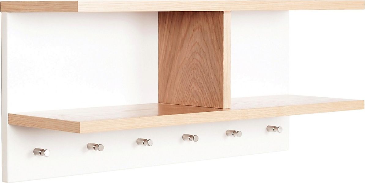 Woodman Garderobenpaneel "Northgate", Holzfurnier aus Eiche, mit 6 Haken günstig online kaufen