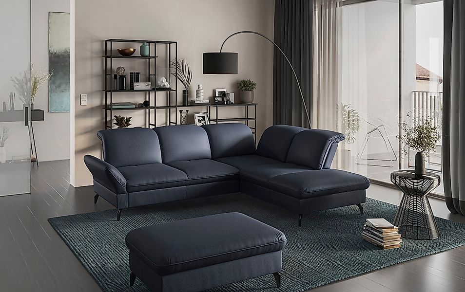 sit&more Ecksofa "Leandro L-Form", Wahlweise mit Bett-, Kopfteil - und Arml günstig online kaufen