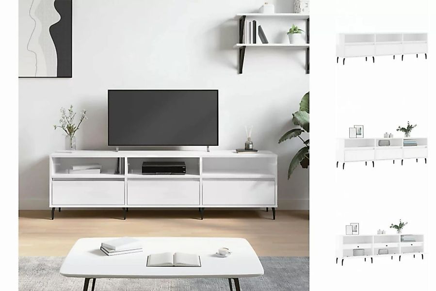 vidaXL TV-Schrank TV-Schrank Hochglanz-Weiß 150x30x44,5 cm Holzwerkstoff günstig online kaufen