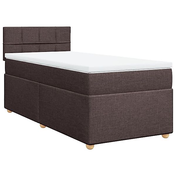 vidaXL Bett Boxspringbett mit Matratze Dunkelbraun günstig online kaufen