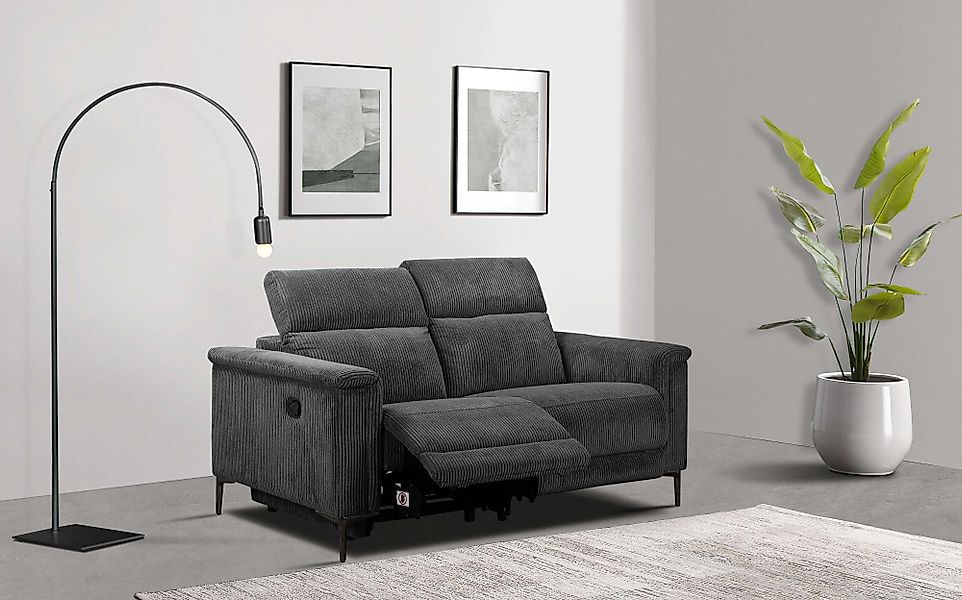 Home affaire 2-Sitzer "Lund in Cord, mit manueller o. elektrischer", Relaxf günstig online kaufen