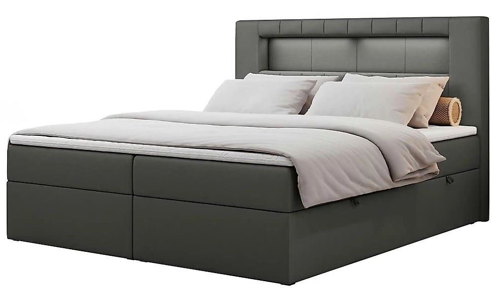 Boxbett mit Bettkasten Gold 5 ¦ grau ¦ Maße (cm): B: 160 H: 103 Betten > Ko günstig online kaufen