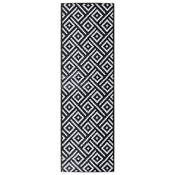 vidaXL Outdoorteppich Weiß Und Schwarz 80x250 Cm Pp 2008740 günstig online kaufen