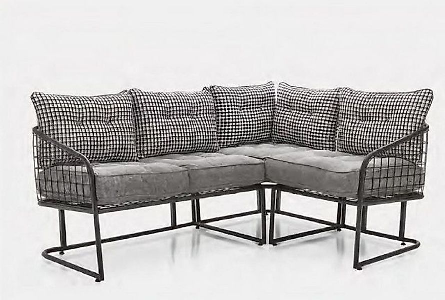 JVmoebel Ecksofa Ecksofa L-Form Eckcouch Sofa Sitzgruppe mit Kissen Esszimm günstig online kaufen