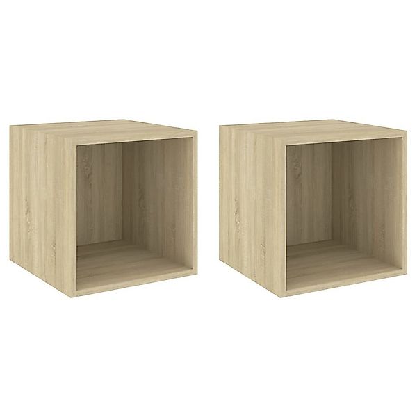 vidaXL Regal Wandschränke 2 Stk. Sonoma-Eiche günstig online kaufen