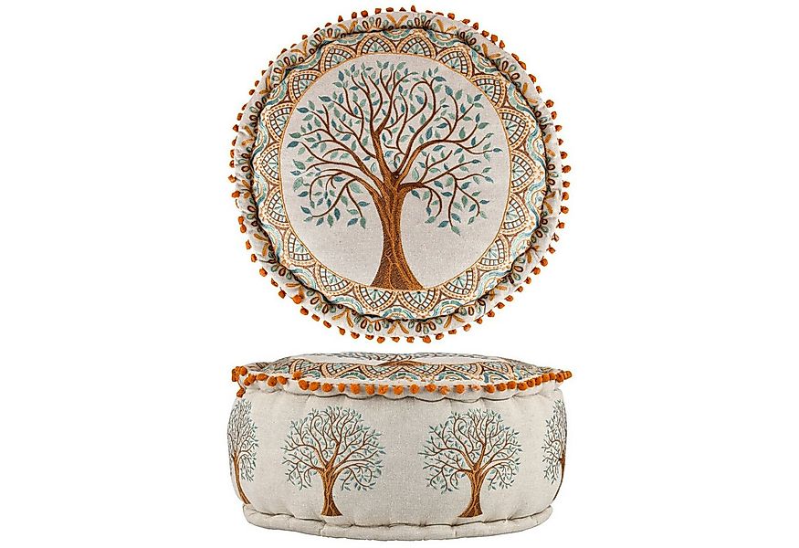 Marrakesch Orient & Mediterran Interior Pouf Pouf Guansha Braun, Sitzkissen günstig online kaufen