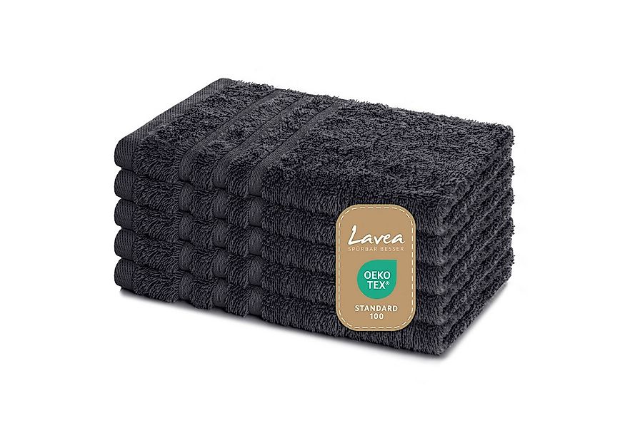 Lavea Gästehandtuch Elena-Frottierserie 30x50 cm, 100% Baumwolle (5er Set), günstig online kaufen