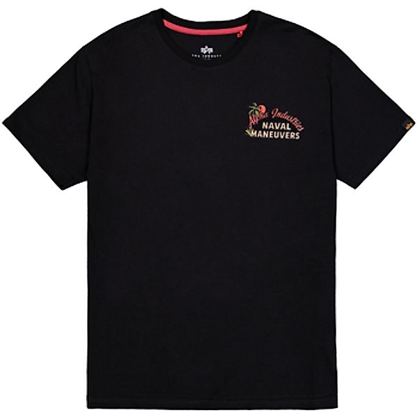 Alpha  T-Shirt Naval T Back Print - black günstig online kaufen