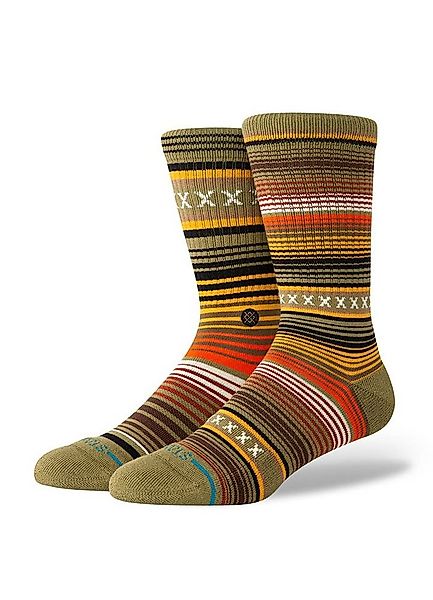 Stance Socken Tagessocke Crew Curren Staple braun/gelb - 1 Paar günstig online kaufen