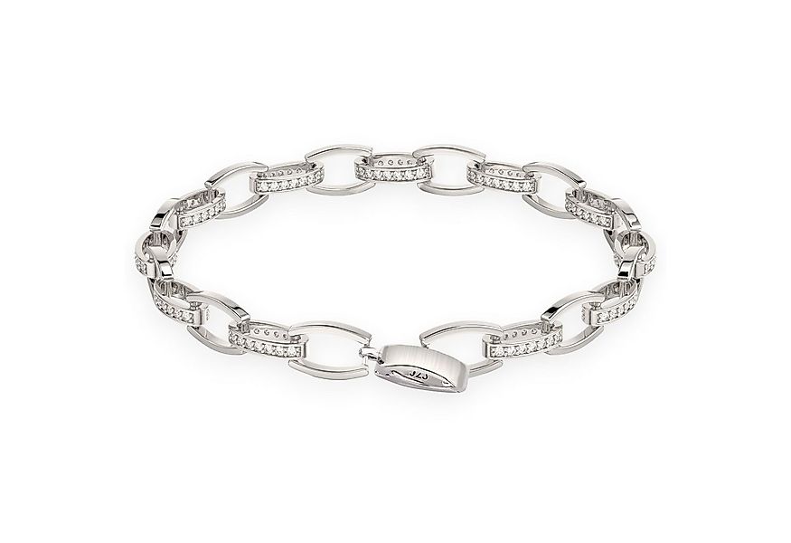 Schöner-SD Gliederarmband Silberarmband Damen teils mit Zirkonia 925 Silber günstig online kaufen