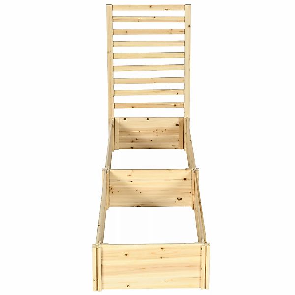 Outsunny Rechteckige Pflanzgefäß mit Rankgitter aus Fichtenholz 230L x 60B günstig online kaufen
