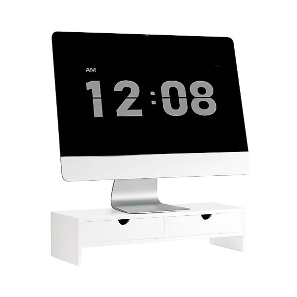 SoBuy Monitorständer mit 2 Schubladen Monitorerhöhung für Schreibtisch 47x1 günstig online kaufen