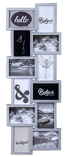 Levandeo® Bilderrahmen Collage, Bilderrahmen silber für günstig online kaufen