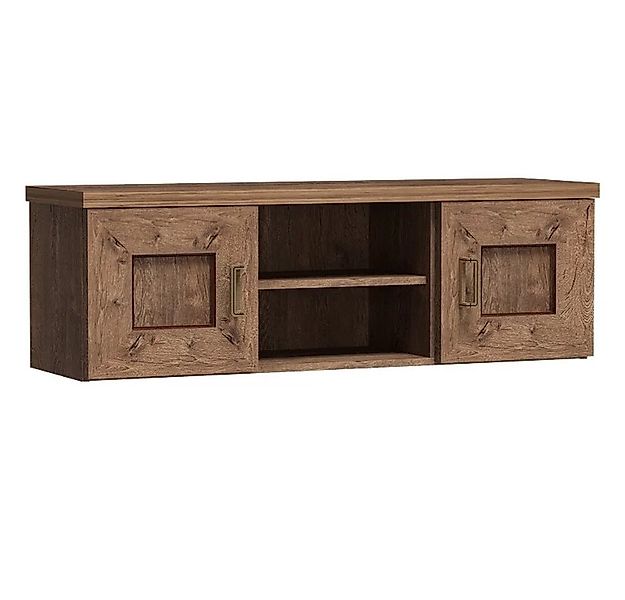 Lomadox Wandregal TEORA-161, in Lefkas Eiche Oak braun 2 Türen Fächer 118x3 günstig online kaufen